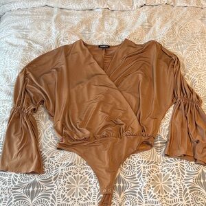 Express Camel Wrap Bodysuit